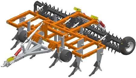 Плуг чизельный прицепной ПГ-5П-9 с шпоровыми катками  (ПЧ-4.5)